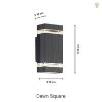 Bruno Oblong Square Outdoor LED Svart
