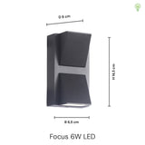 Focus 6W Væglampe