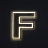 Bogstav F Neon Væglampe