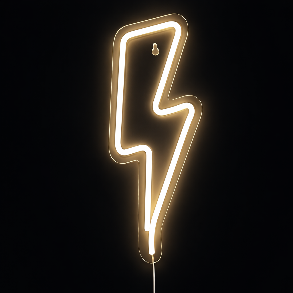 Lightish Thunder Neon Vägglampa