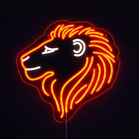 Lion Neon Væglampe