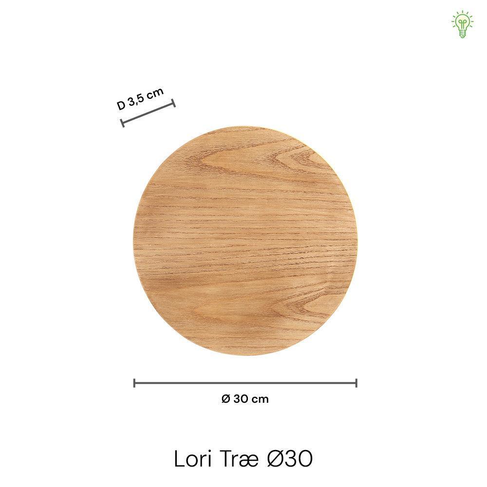 Luna Vägglampa Ø30 Trä 