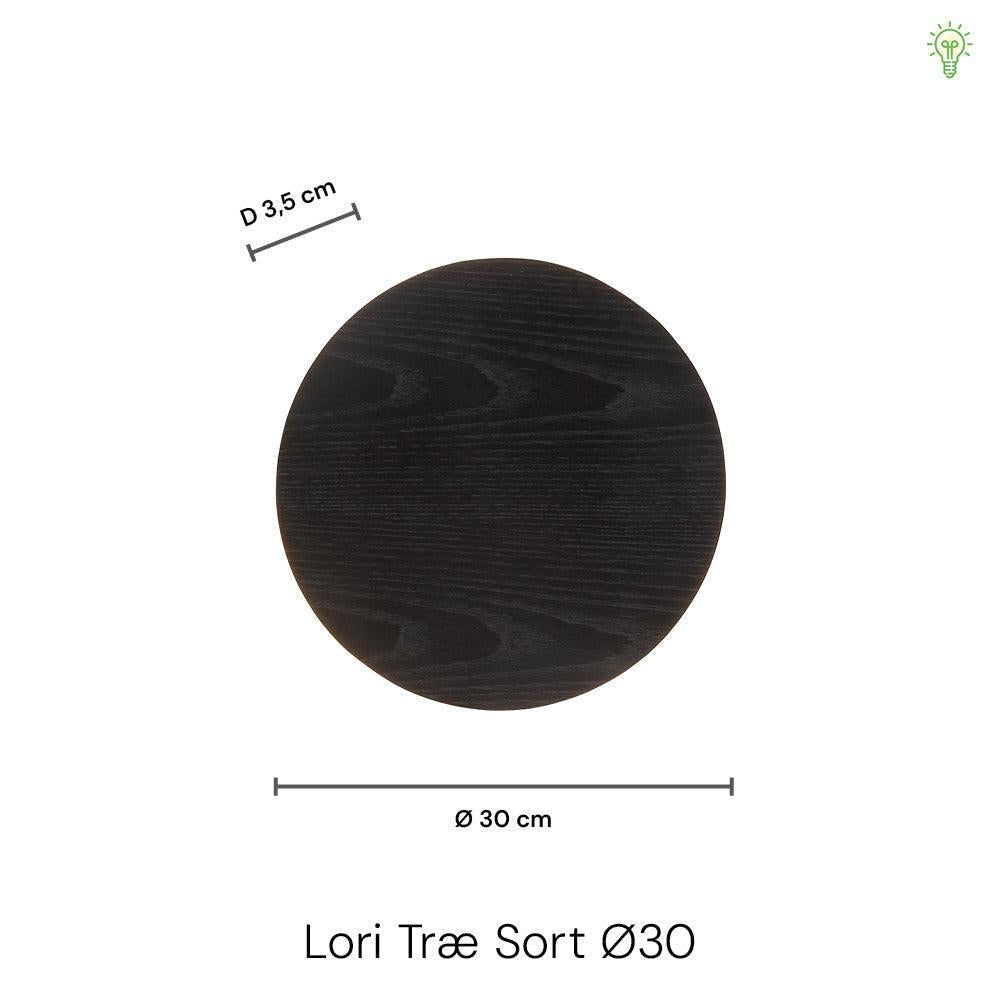 Lori Væglampe Ø30 Sort Træ-Nordic Seasons-OutletLamper.dk