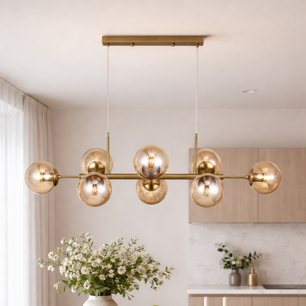 Lugano Langbordspendel Messing/Amber-Nordic Seasons-OutletLamper.dk