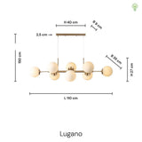 Lugano Langbordspendel Messing/Opal-Nordic Seasons-OutletLamper.dk