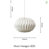 Moon Hexagon Ø30 Pendel-Nordic Seasons-OutletLamper.dk
