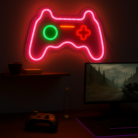 Lightish Joystick Neon Vägglampa Rosa