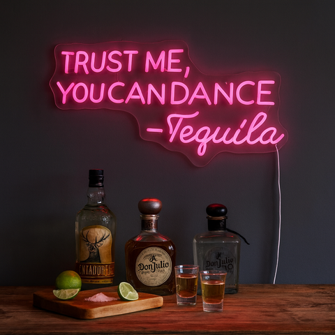Trust Me You Can Dance Neon Væglampe Lyserød