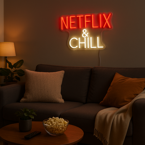 Netflix & Chill Neon Væglampe
