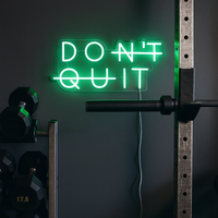 Don't Quit Neon Væglampe Grøn