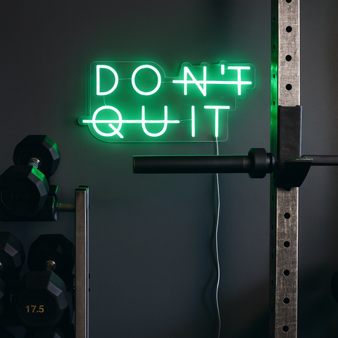 Don't Quit Neon Væglampe Grøn