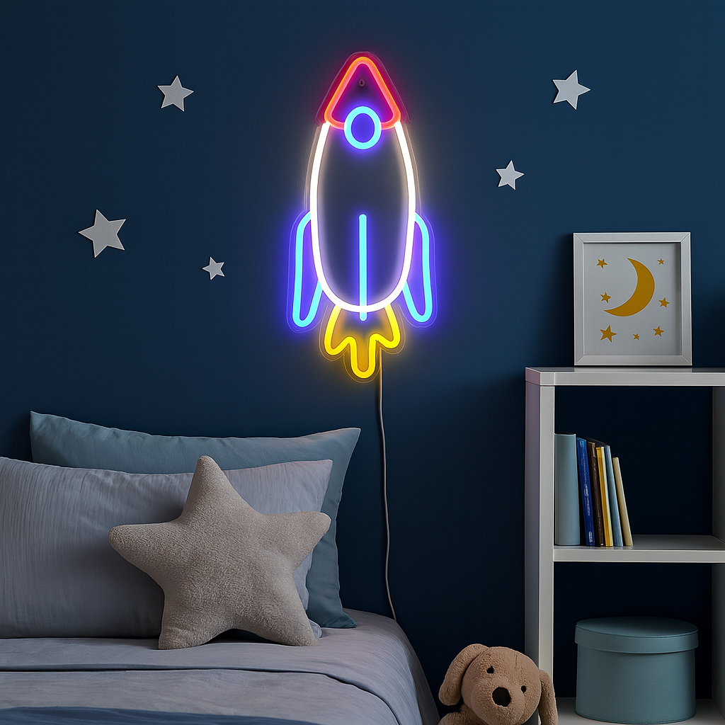 Lightish Rocket Neon Vägglampa