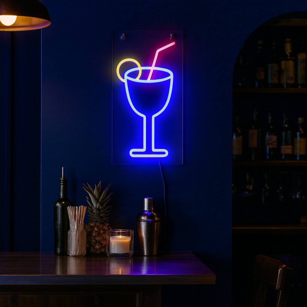 Lightish Drink Neon Vägglampa