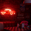 Vintage bil neon vägglampa