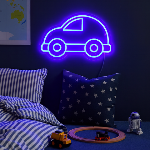 Bubble Car Neon Vägglampa Blå