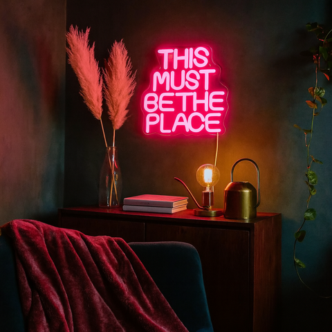 Detta måste vara platsen Neon vägglampa