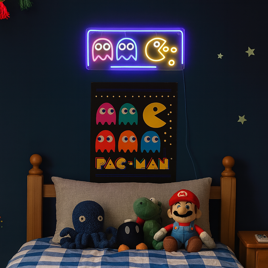 Lightish Pacman Neon Vägglampa