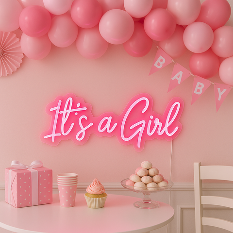 Its a Girl Neon Væglampe