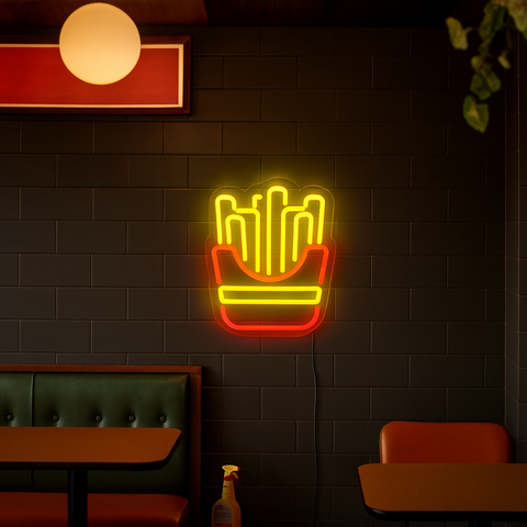 French Fries Neon Væglampe