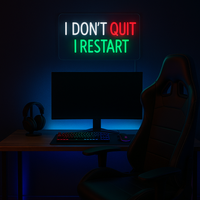 I Dont Quit I Restart Neon Væglampe-Lightish-OutletLamper.dk