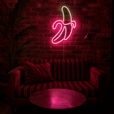 Banana Neon Væglampe Pink-Lightish-OutletLamper.dk