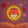 Emoji Love Neon Væglampe