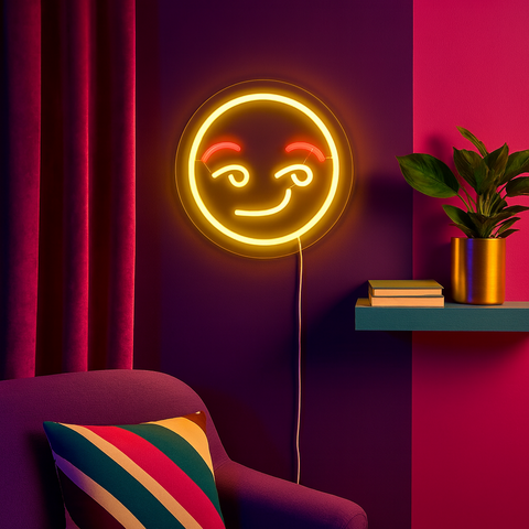 Emoji Flirty Neon Væglampe
