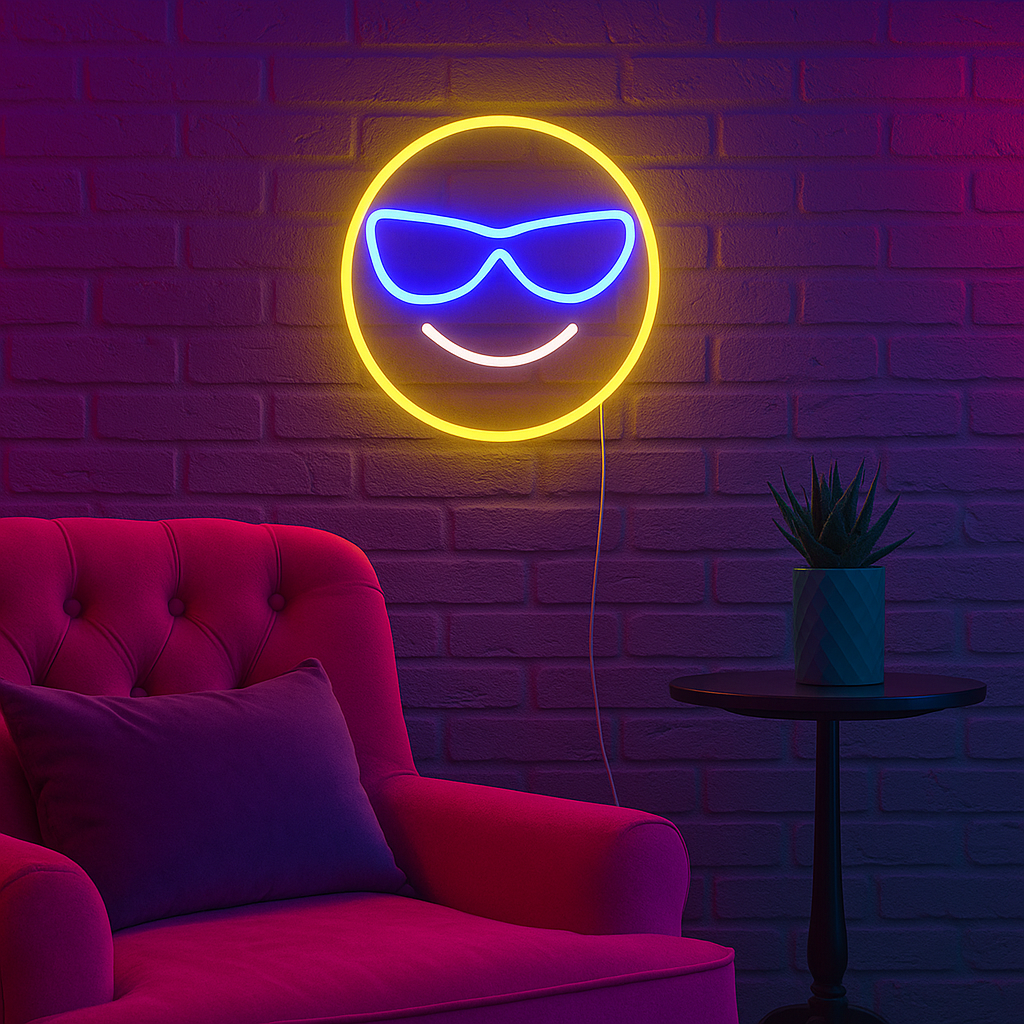 Emoji Cool Neon Væglampe-Lightish-OutletLamper.dk