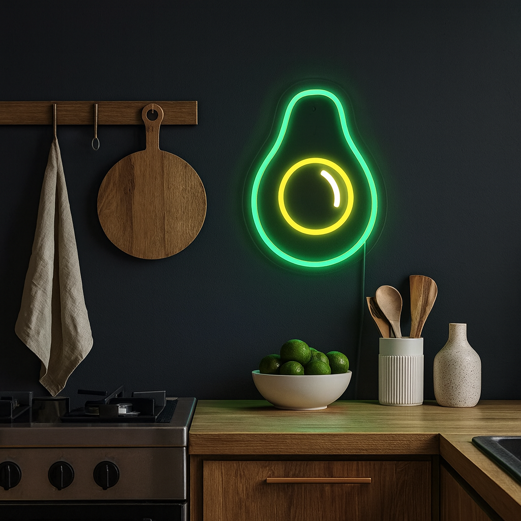 Avocado Neon Væglampe-Lightish-OutletLamper.dk