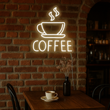 Lightish Coffee neon vägglampa