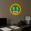 Emoji Dollar Neon Væglampe