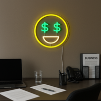 Emoji Dollar Neon Væglampe-Lightish-OutletLamper.dk