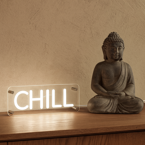Chill LED Neon Box Bordlampe