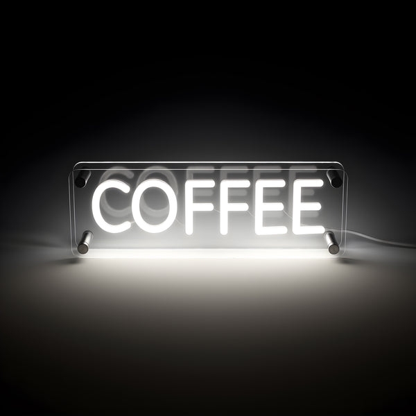 Coffee LED Neon Box Bordlampe