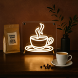Coffee LED Neon Box Bordlampe-Lightish-OutletLamper.dk