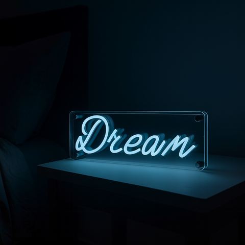Dream LED Neon Box Bordlampe