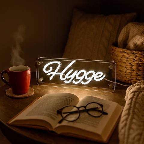 Hygge LED Neon Box Bordlampe