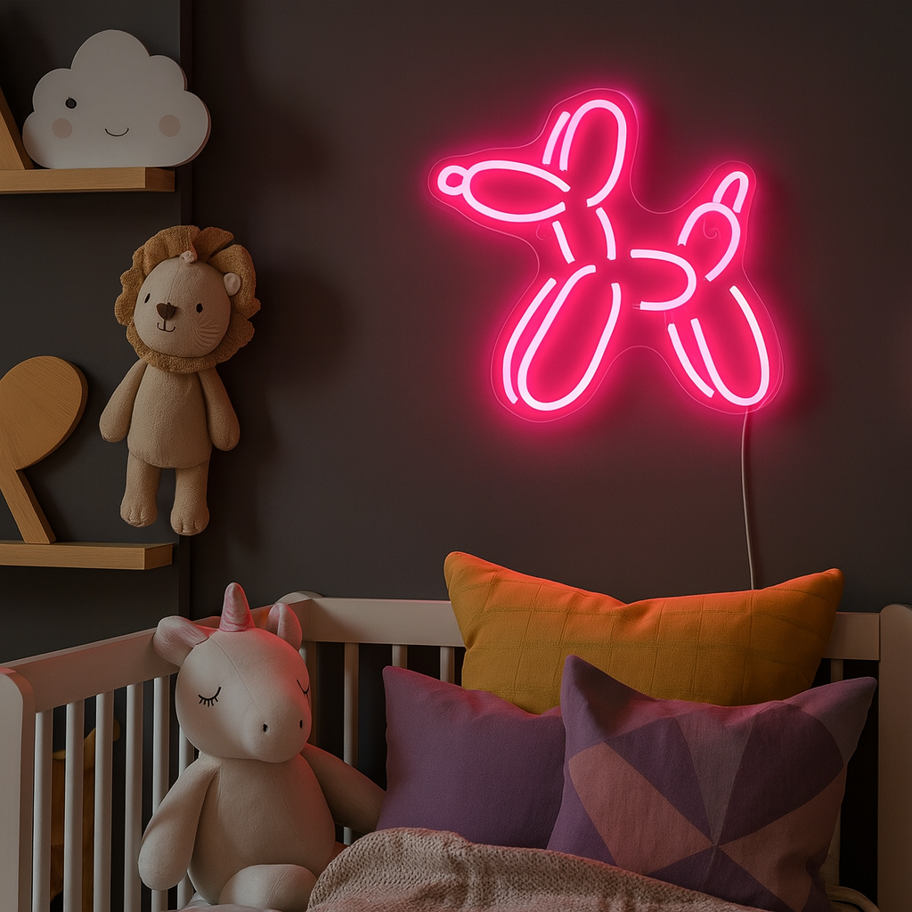 Lightish Balloon Animal neon vägglampa