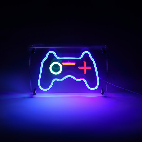 Joystick LED Neon Box Bordlampe