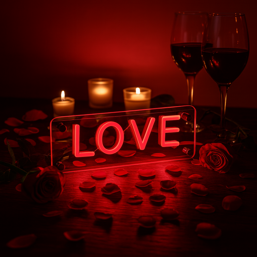 LOVE LED Neon Box Bordlampe-Lightish-OutletLamper.dk