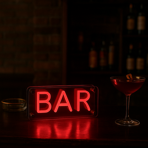 Bar LED Neon Box Bordlampe