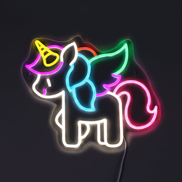 Lightish Unicorn Neon Vägglampa
