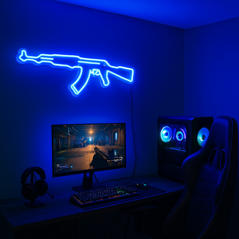 Lightish AK-47 Neon vägglampa