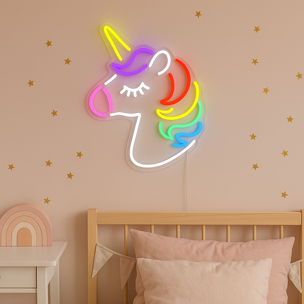 Lightish Unicorn Neon Vägglampa