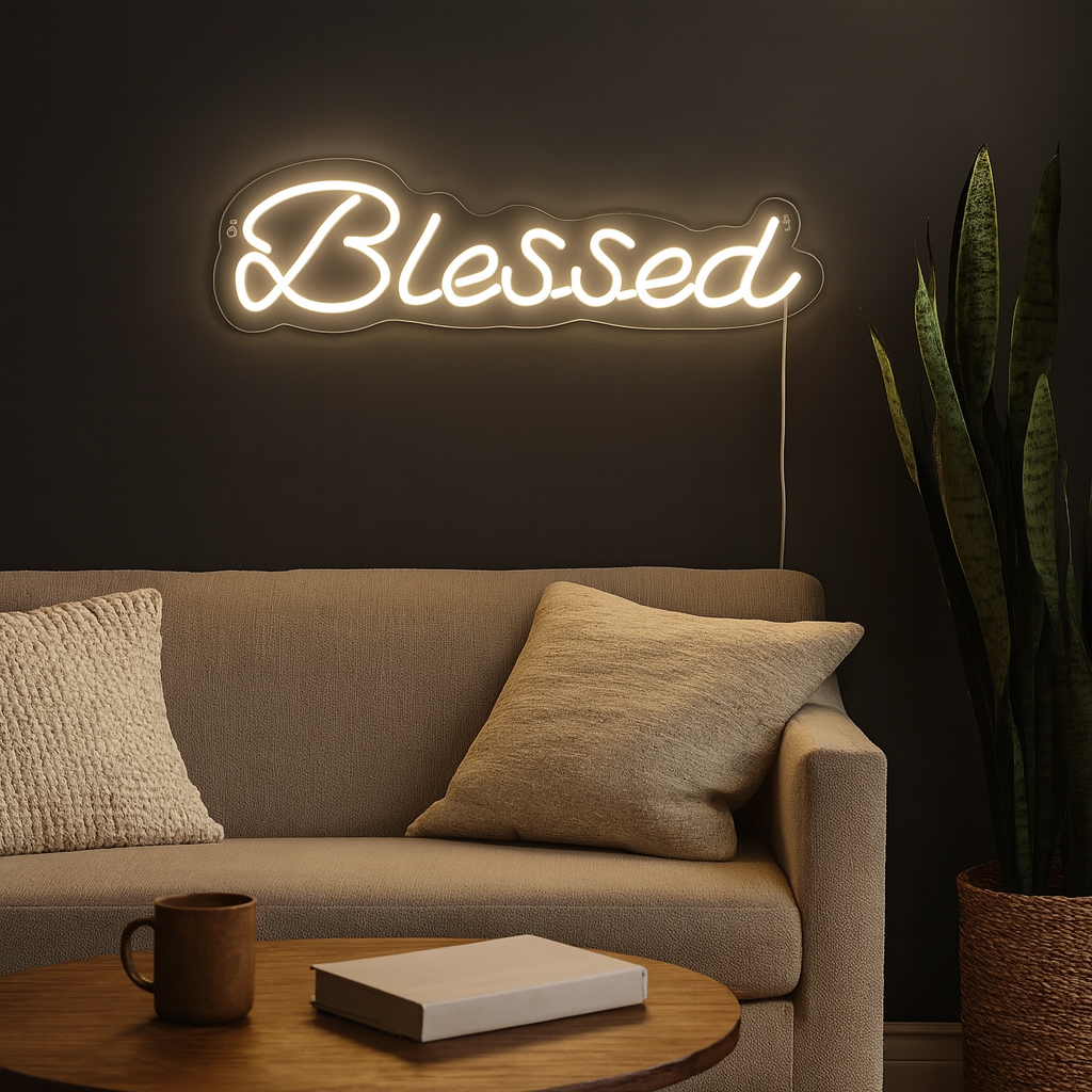 Lightish Blessed neon vägglampa