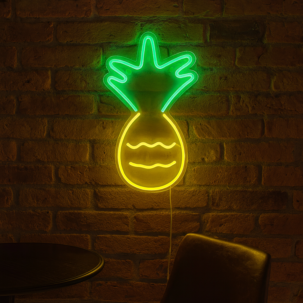 Lightish Pineapple neon vägglampa