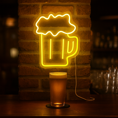 Lightish Beer Neon Vägglampa