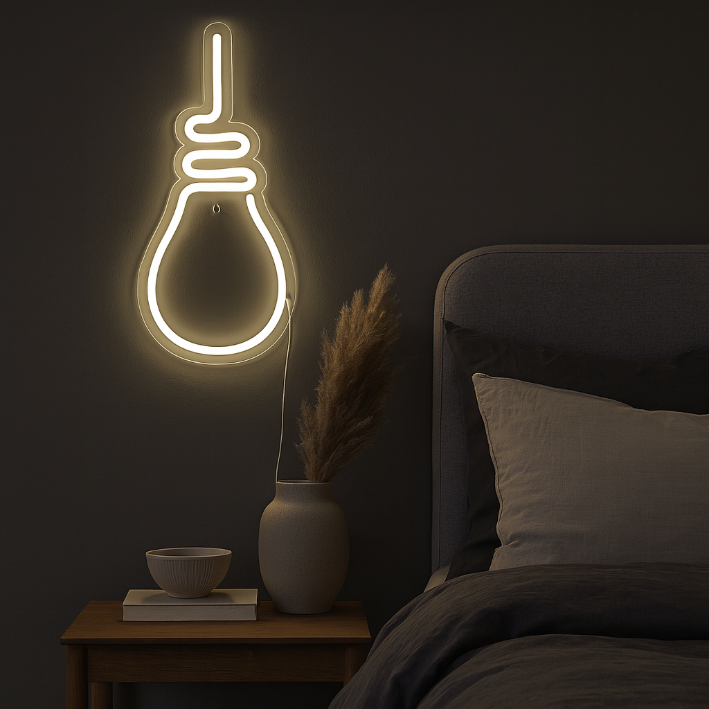Lightish Bulb Neon Vägglampa Varm Vit