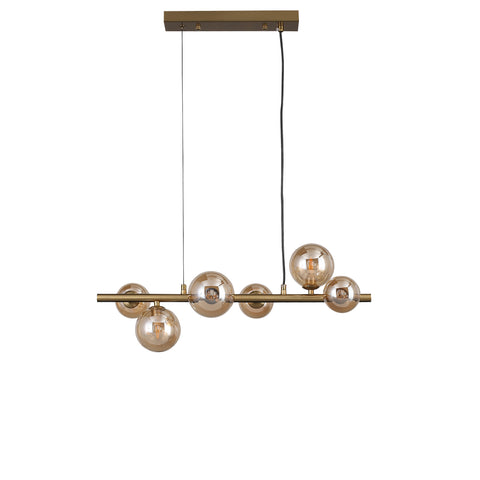 Valencia Langbordspendel 63cm Messing/Amber