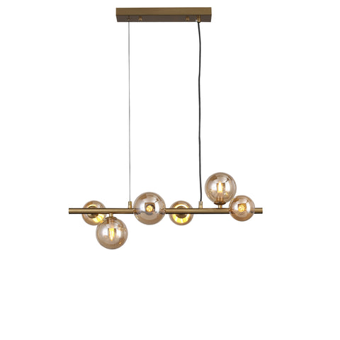 Valencia Langbordspendel 63cm Messing/Amber